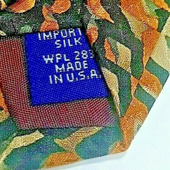 Mens Neck Tie Fall Season Colors Imported 100%Silk - Picture 5 of 5